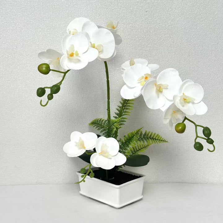 Elegant Artificial Orchid Arrangement for Indoor Home Decor