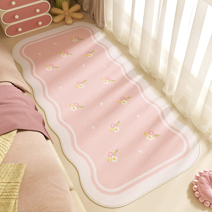 Playful Floral-Themed Area Mat
