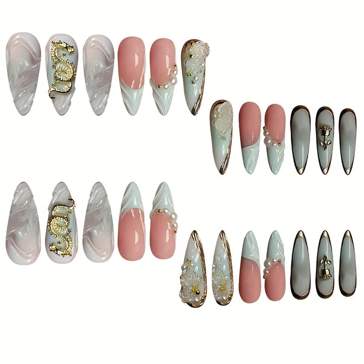 Creative Artistic Press-On Nail Design Kalsten