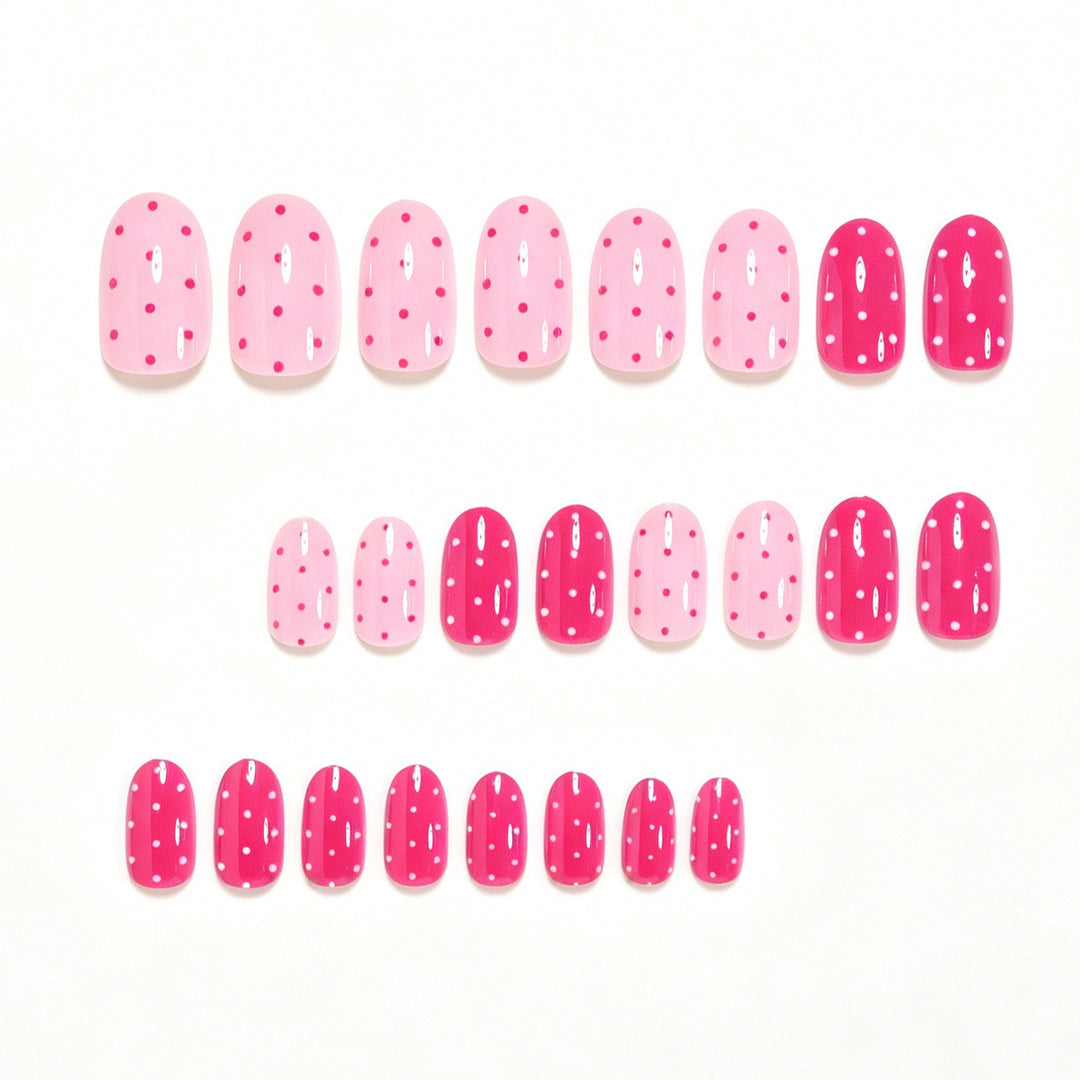 Artistic Polka Dot Press-On Nails Kalsten