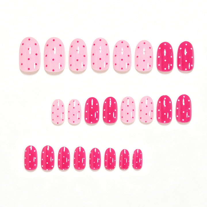Artistic Polka Dot Press-On Nails Kalsten