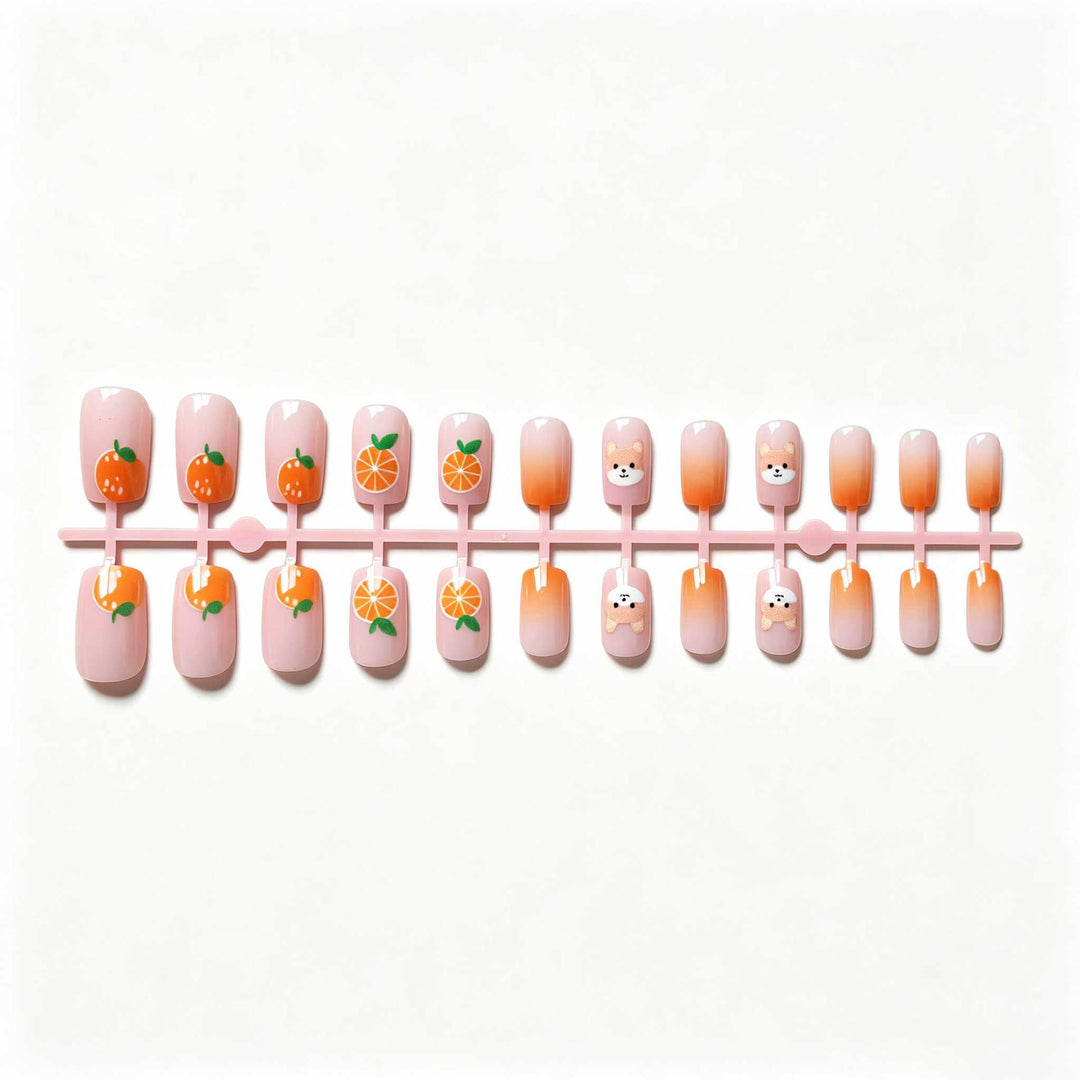 Playful Animal and Fruit Nail Art