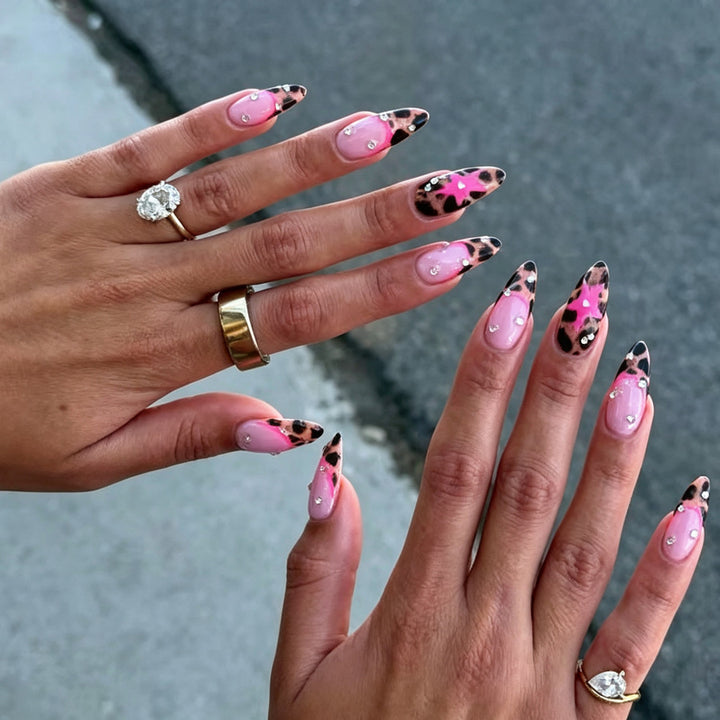 Stylish Leopard Print Press-On Nails Kalsten