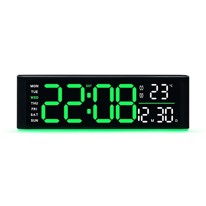 Digital LED alarm clock with temperature and day of week display Kalsten