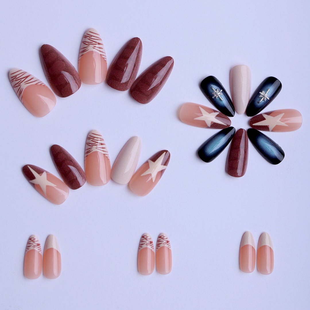 Artificial nails in modern stiletto style Kalsten