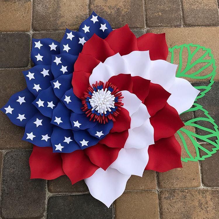 Patriotic Decorative Floral Wall Art Kalsten