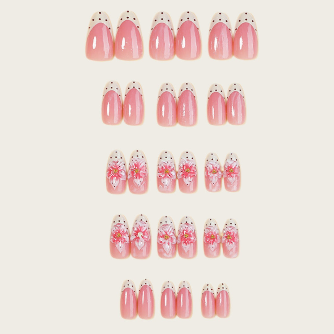 Decorative Floral Press-On Nail Set Kalsten
