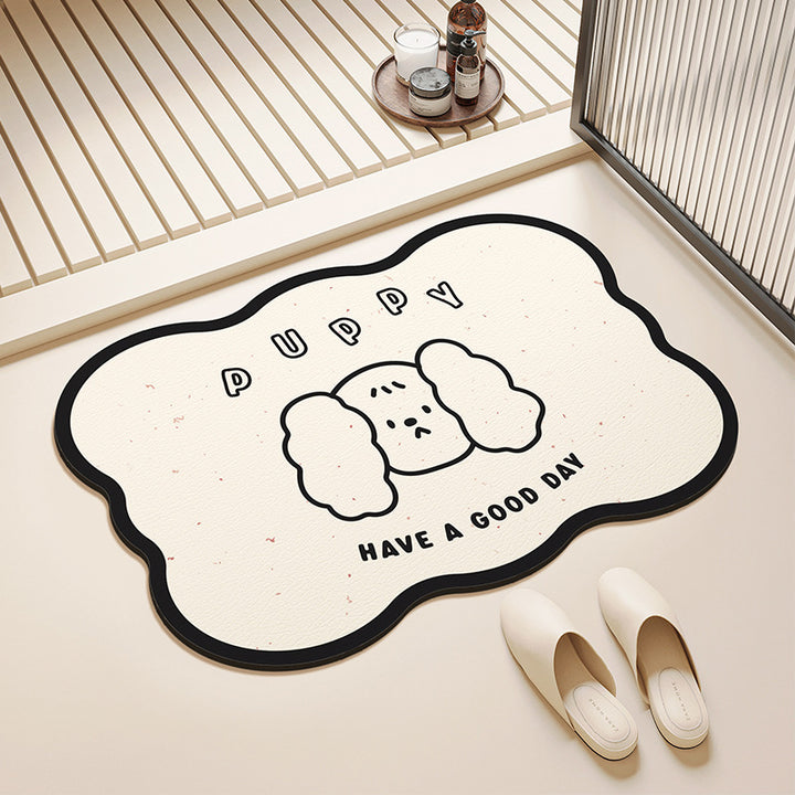 Playful Pet-Themed Absorbent Mat Kalsten