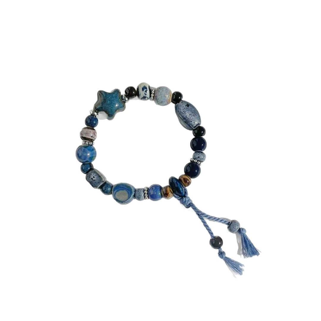 Handmade Stone Bead Stretch Bracelet Kalsten