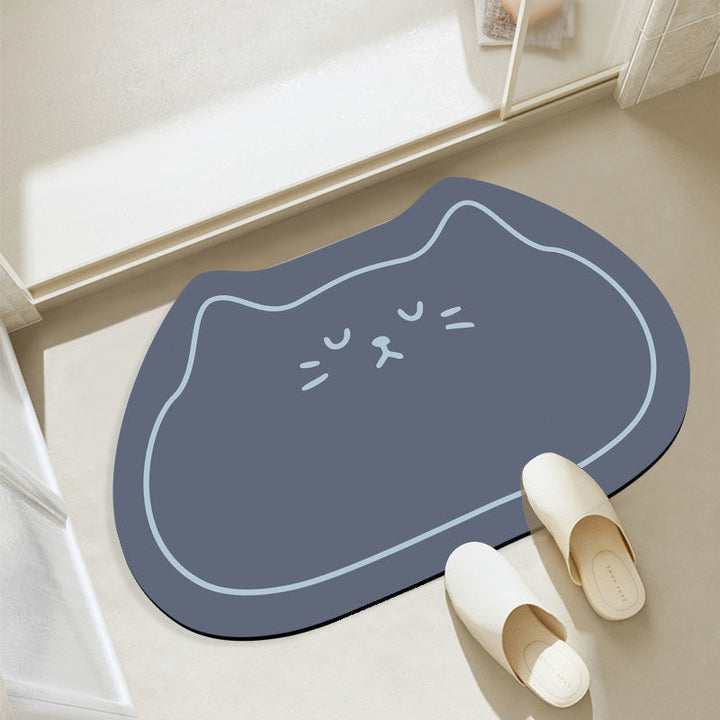 Cat-Themed Plush Bath Mat Kalsten