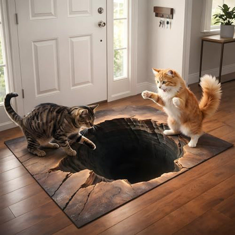 Artistic 3D Illusion Welcome Mat