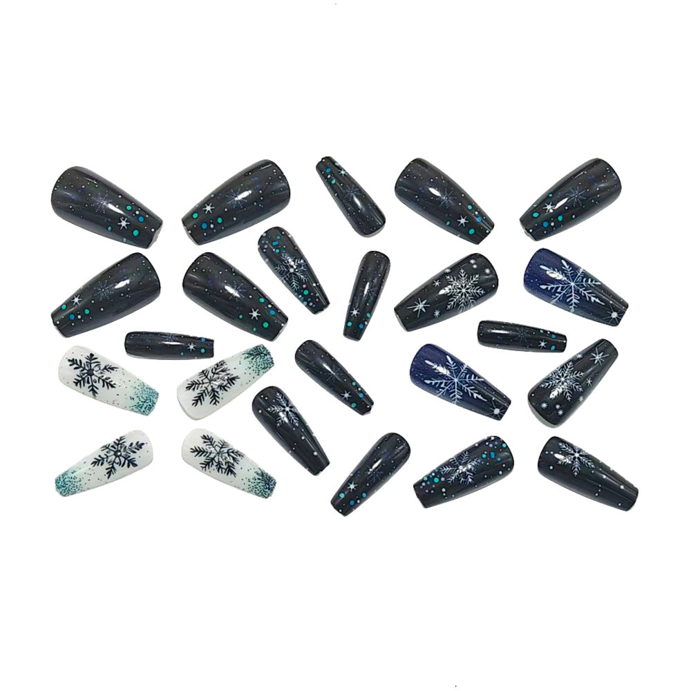 Artificial nails with winter snowflake design Kalsten