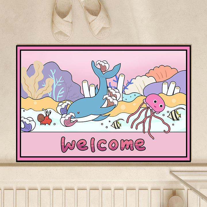 Playful Animal-Themed Decorative Bath Mat