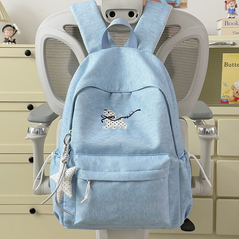 Cartoon-Embroidered Backpack