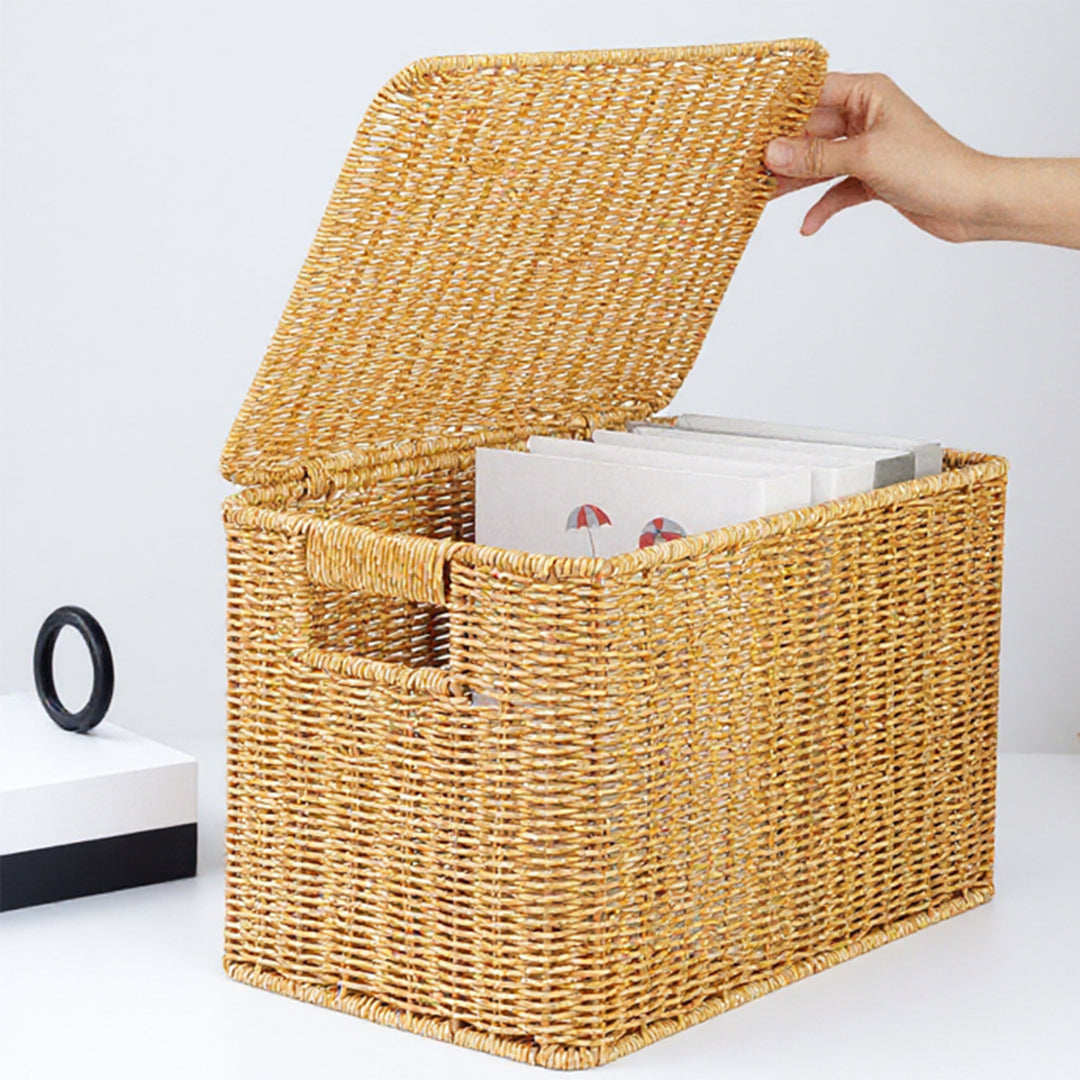 Handwoven Wicker Storage Chest Kalsten