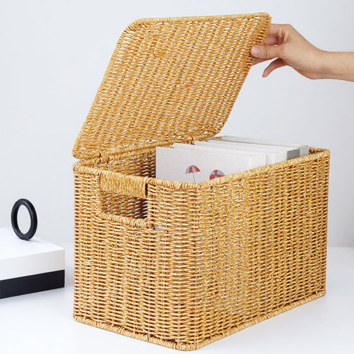 Handwoven Wicker Storage Chest Kalsten