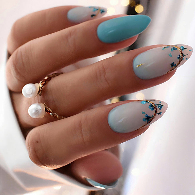 Artistic Floral Press-On Nails Kalsten