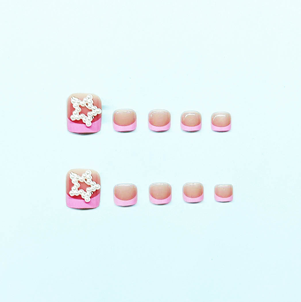 Foot nail art set with stylish 3D decorations Kalsten