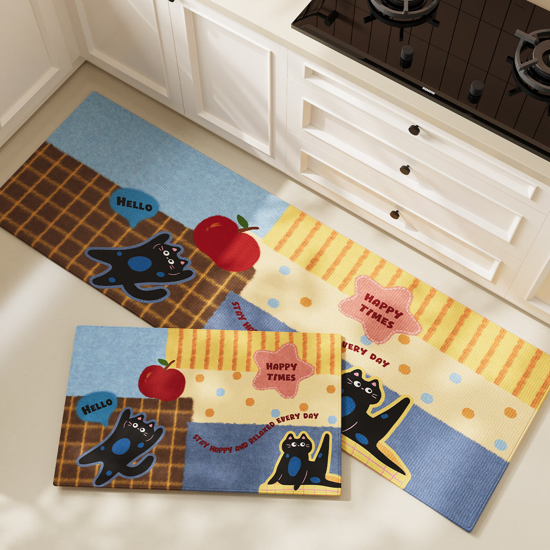 Playful Kitchen Floor Mat