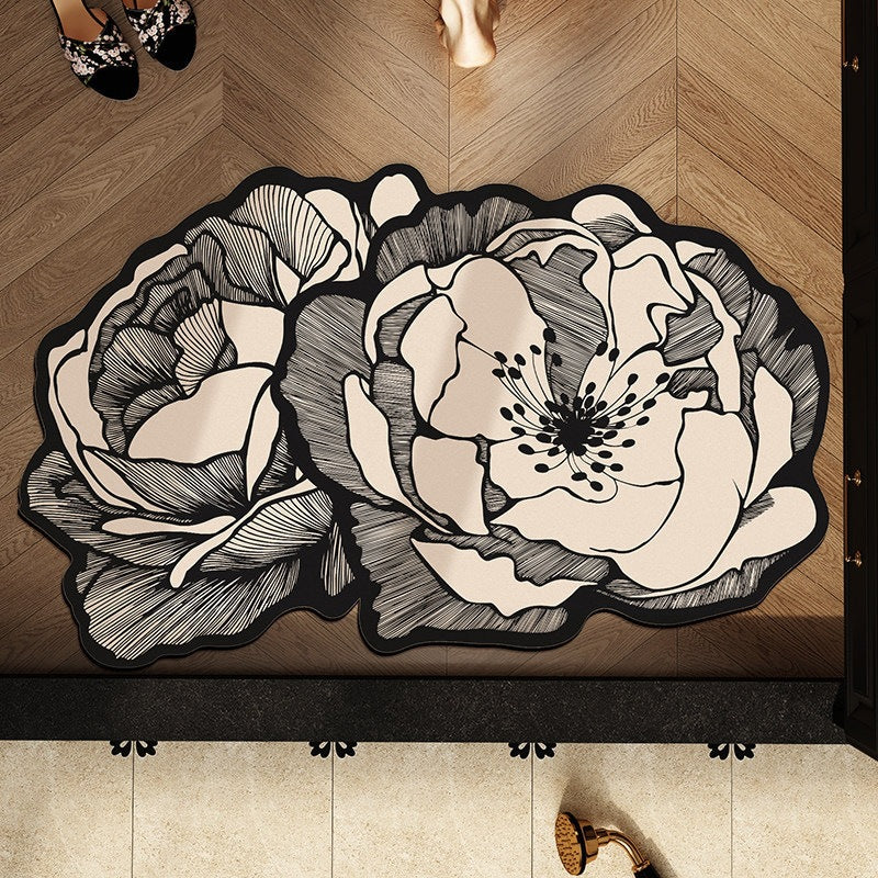 Floral-Shaped Decorative Bath Mat