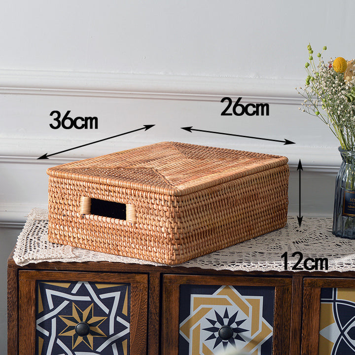 Women rectangular rattan storage basket Kalsten