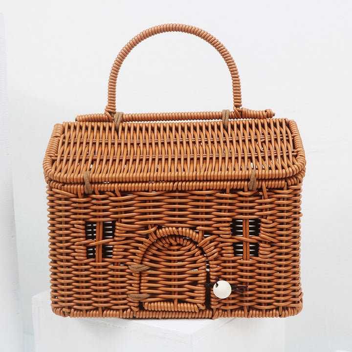 Handcrafted storage basket in the house design Kalsten