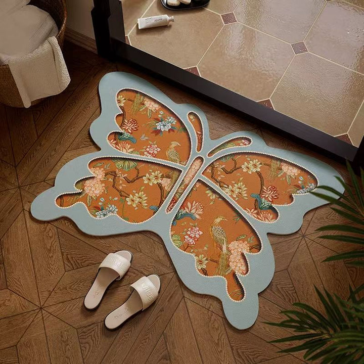 Butterfly-Shaped Decorative Floor Mat