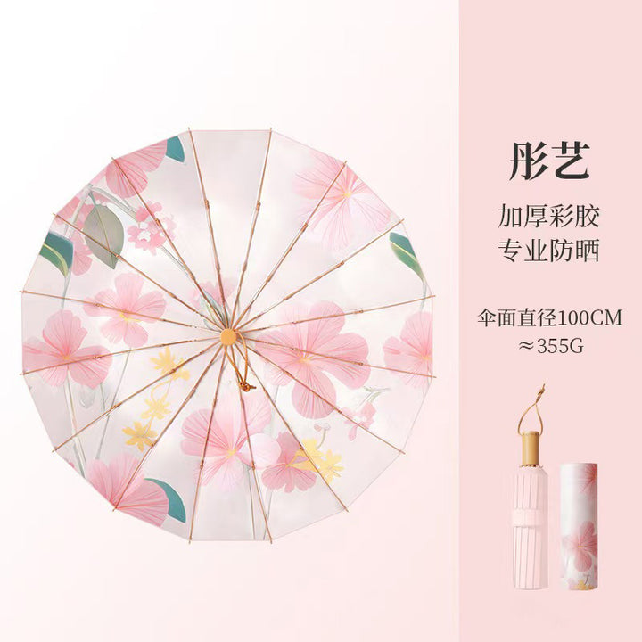 Women Foldable Umbrella with Floral Pattern Kalsten