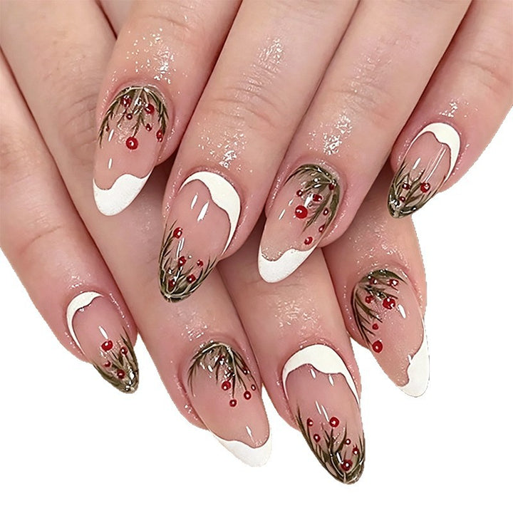 Artistic Winter-Themed Acrylic Nail Art Kalsten