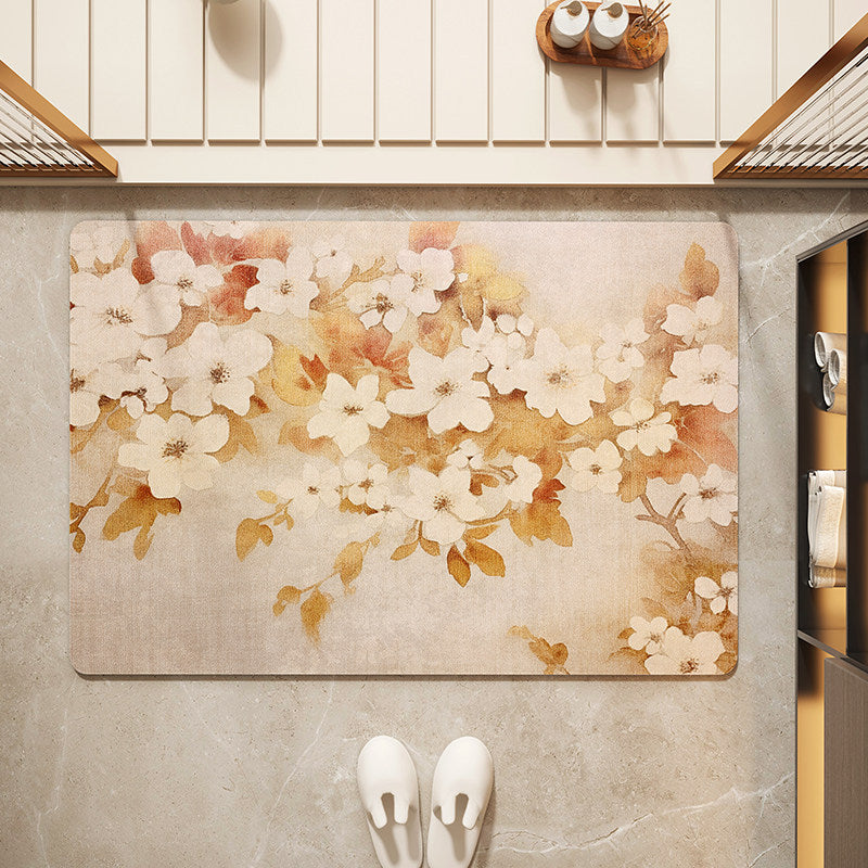 Floral Patterned Entryway Mat