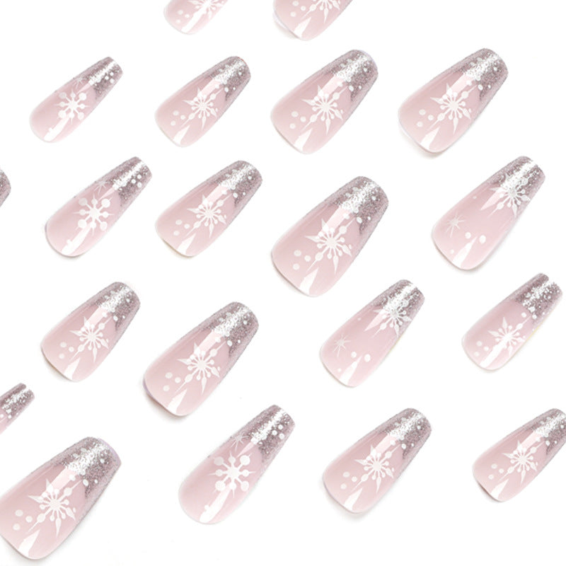 Glittering artificial acrylic nails with Christmas motifs Kalsten