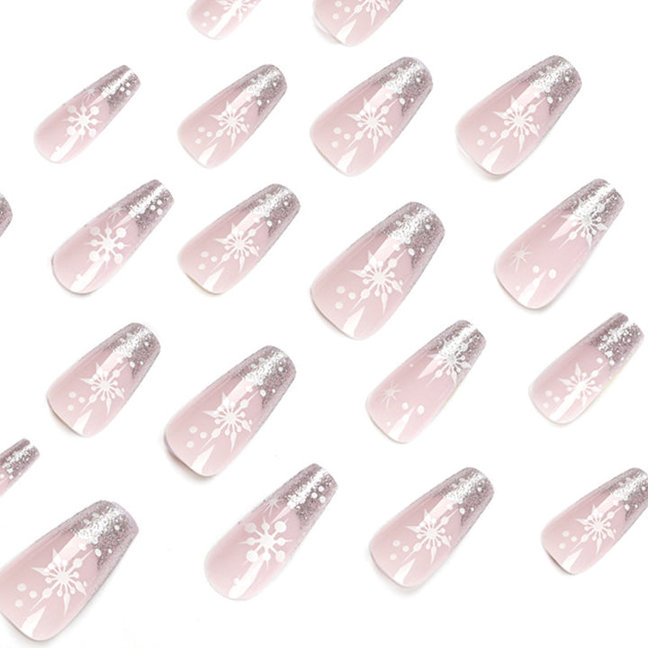 Glittering artificial acrylic nails with Christmas motifs Kalsten
