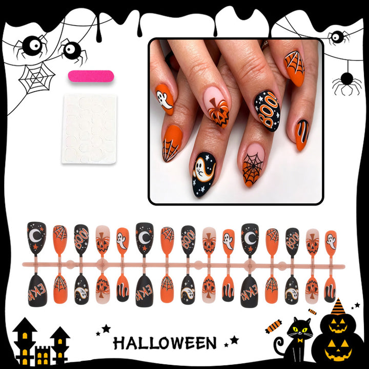 Halloween Artificial Nail Set with Halloween Motifs and Creative Designs Kalsten