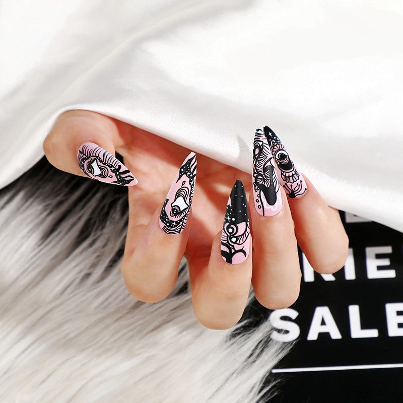 Art nails with artistic motifs Kalsten