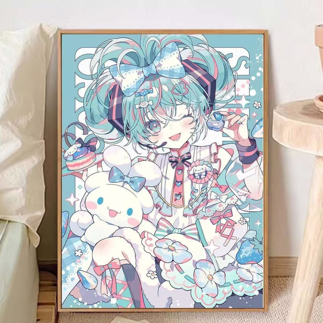 Whimsical Anime-Inspired Canvas Art Print Kalsten