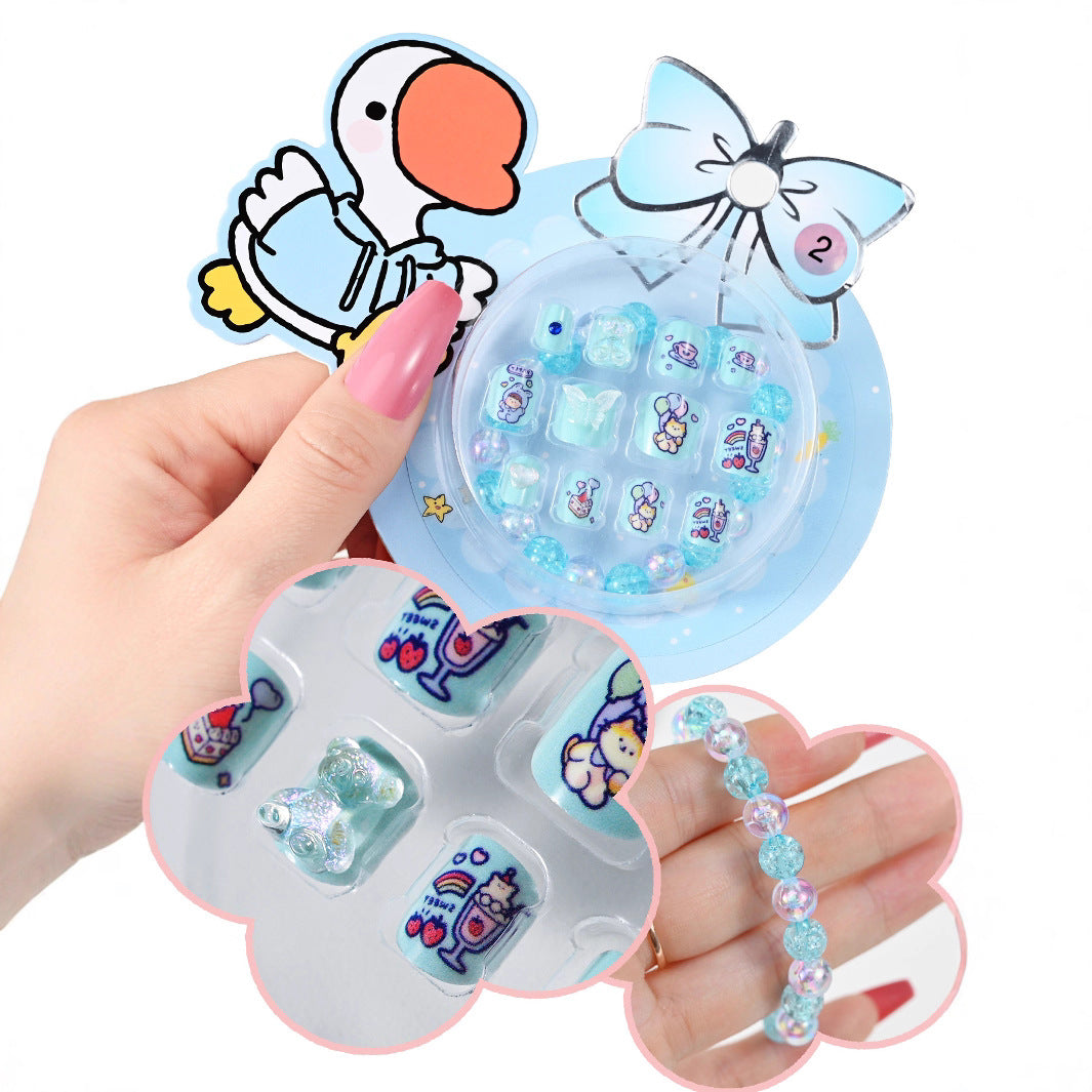 Cute Cartoon-Themed Press-On Nail Set Kalsten