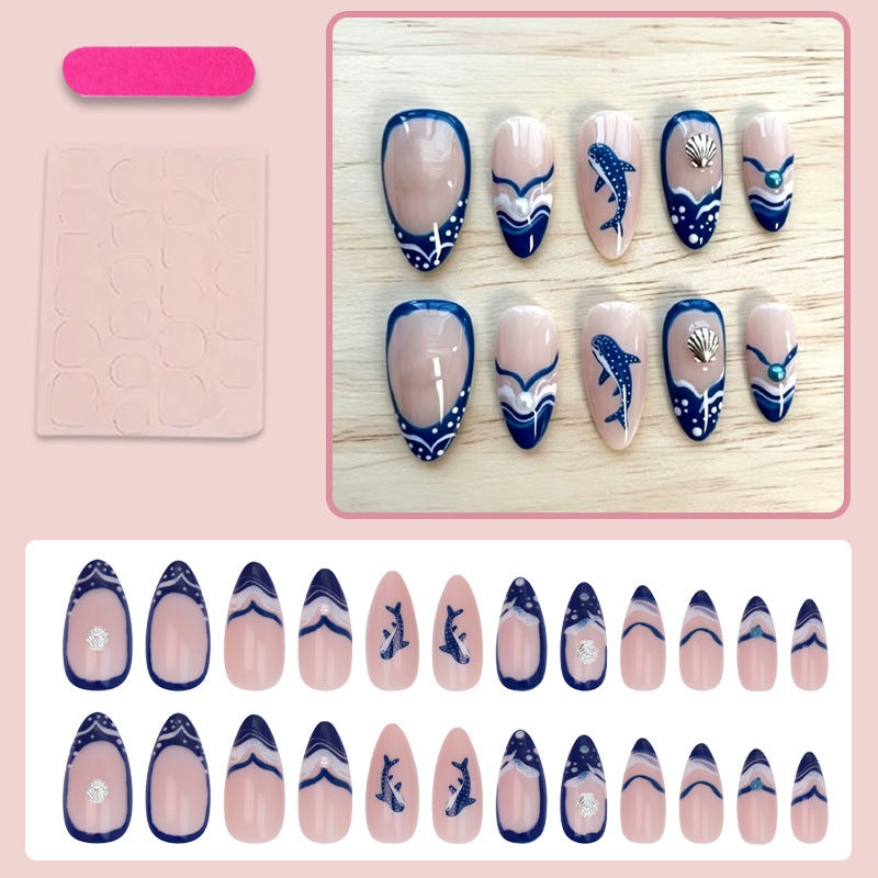 Nail art set with elaborate floral and colorful design Kalsten