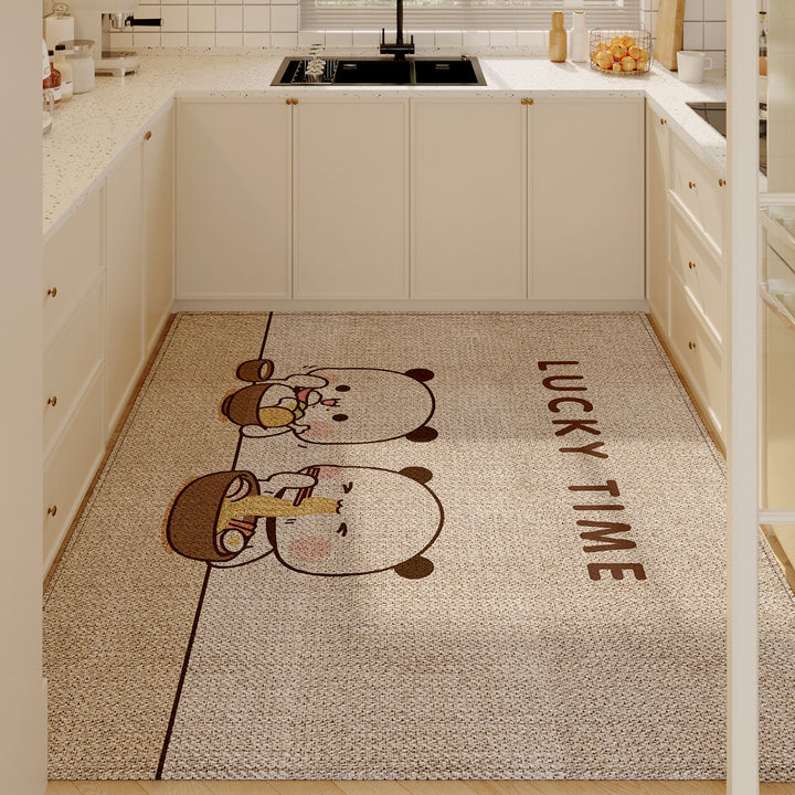 Cartoon-Themed Kitchen Floor Mat