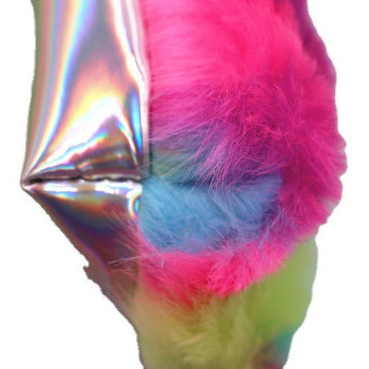 Furry Multicolored Plush Pencil Case Kalsten