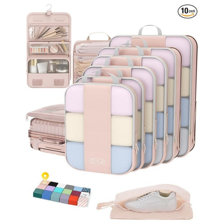 Travel cosmetics set with compartments and practical organizer Kalsten