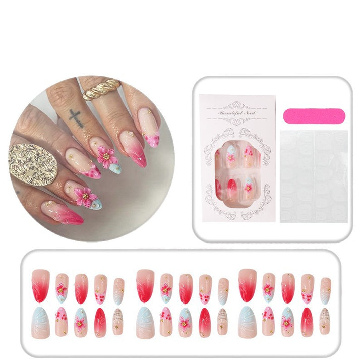 Floral Design Acrylic Nail Tips Set Kalsten