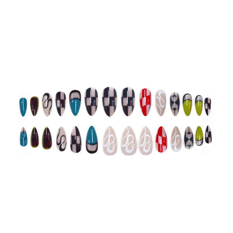 Abstract Artistic Press-On Nail Set Kalsten