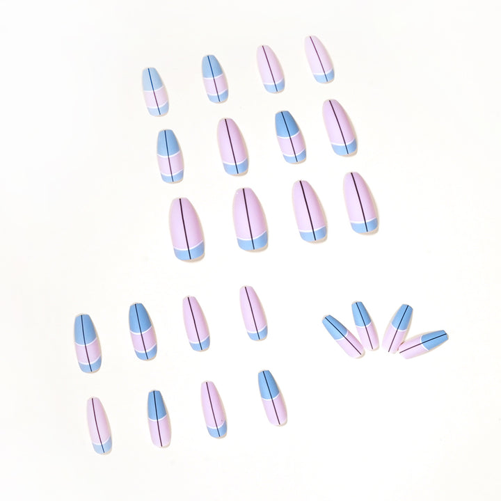 Trendy Stiletto Nails with Geometric Design Kalsten