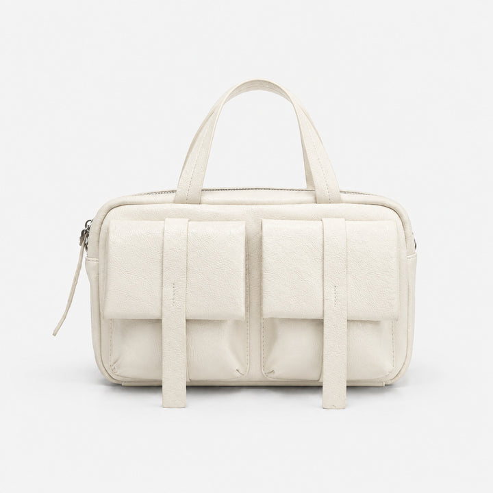 Multi-Pocket Faux Leather Laptop Bag
