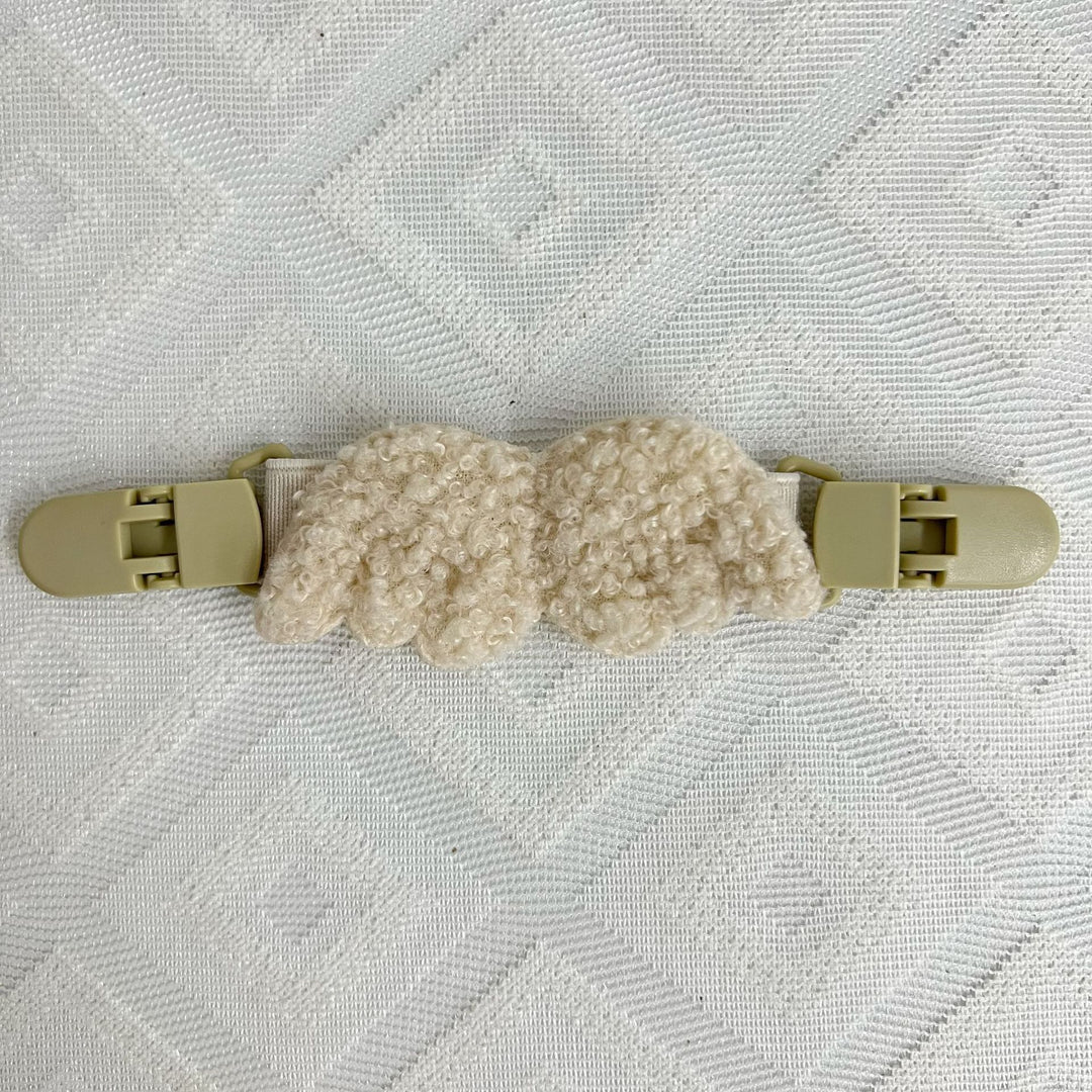 Pacifier and Toy Safety Clip with Plush Bear and Quick-Release Buckles