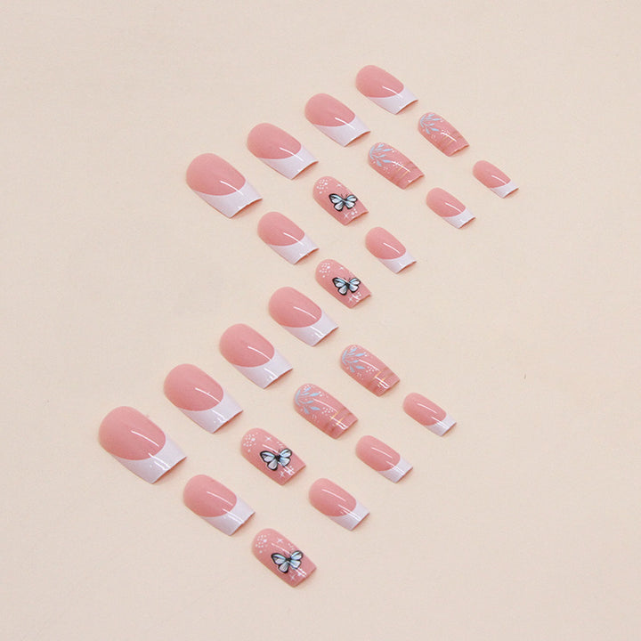 Decorative Butterfly Design Press-On Nails Kalsten