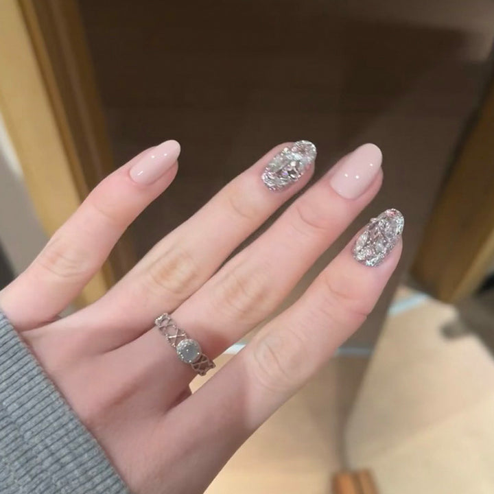 Decorative Press-On Nails with Glitter Accents Kalsten