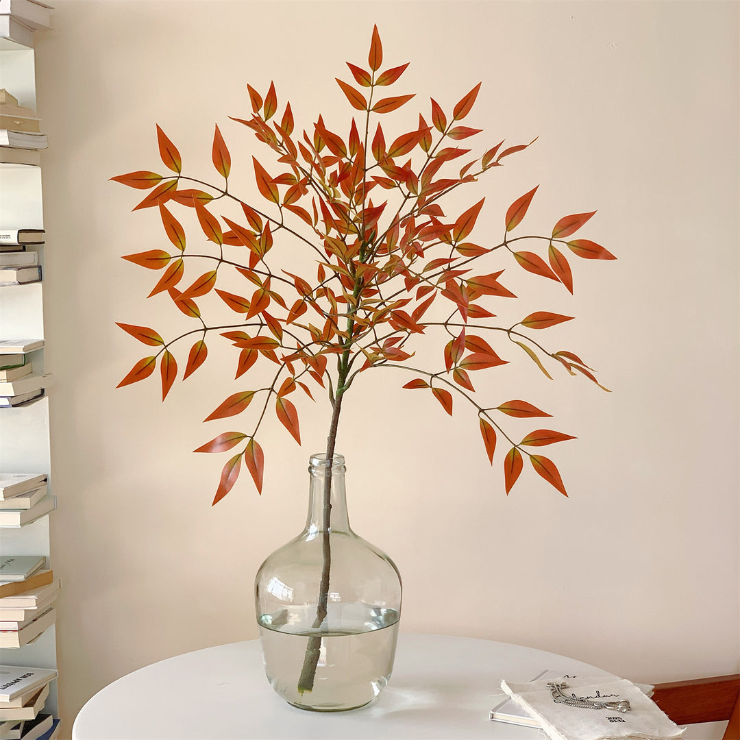 Artificial Green Leaf Branch