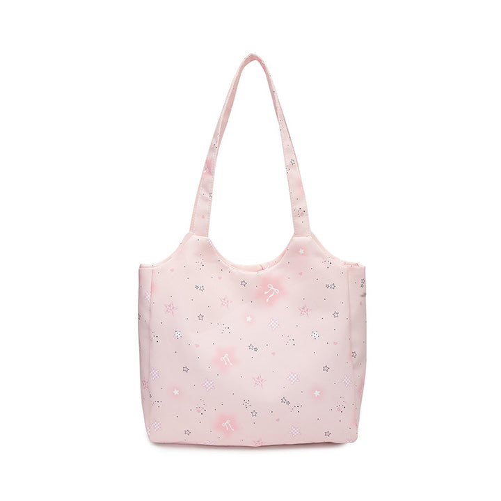 Star-Patterned Reusable Shopping Tote
