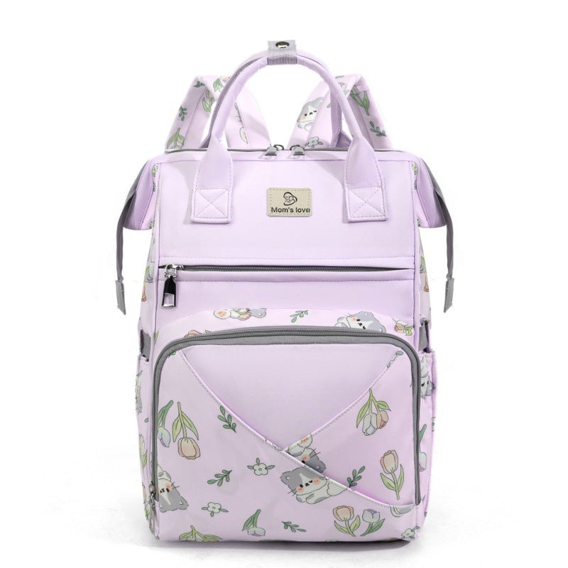 Playful Floral Print Diaper Backpack Kalsten